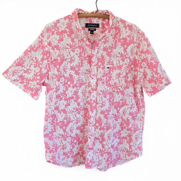 Crown & Ivy Other - Crown & Ivy Mens Pink Floral Hawaiian Style Camp Shirt Short-Sleeve Large